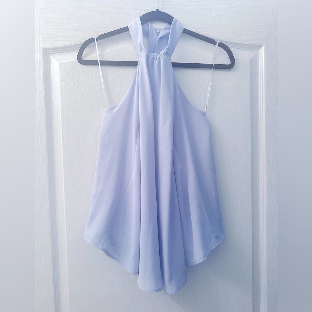 C/MEO Collective Light Blue Halter Blouse S